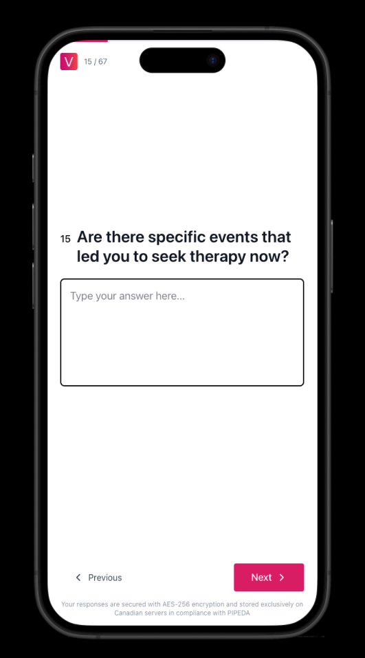 Intakare Mobile Form Interface
